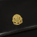 CELINE Chain Shoulder Bag Leather Brown Gold Auth BA2445-17