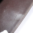 CELINE Chain Shoulder Bag Leather Brown Gold Auth BA2445-12