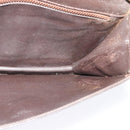 CELINE Chain Shoulder Bag Leather Brown Gold Auth BA2445-20