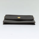 CELINE Chain Shoulder Bag Leather Brown Gold Auth BA2445-5