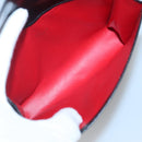 CELINE Pouch Leather Black Gold Auth BA2446-10