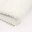 CELINE Shoulder Bag Leather White Gold Auth BA2447-15