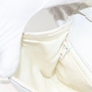 CELINE Shoulder Bag Leather White Gold Auth BA2447-20