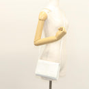 CELINE Shoulder Bag Leather White Gold Auth BA2447-23