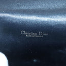Christian Dior Trotter Canvas Shoulder Bag Navy Gold Auth BA2448-10