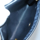 Christian Dior Trotter Canvas Shoulder Bag Navy Gold Auth BA2448-11