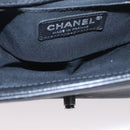 CHANEL Chain Matelasse Boy Chanel Shoulder Bag Lamb Skin Black CC Auth BA244S-19