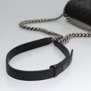 CHANEL Chain Matelasse Boy Chanel Shoulder Bag Lamb Skin Black CC Auth BA244S-7