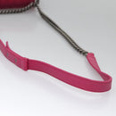 CHANEL Chain Boy Chanel Matelasse Shoulder Bag Velor Pink CC Auth BA245-7