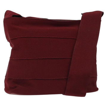 Salvatore Ferragamo Vala Shoulder Bag Canvas Red Gold Auth BA2450