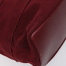 Salvatore Ferragamo Vala Shoulder Bag Canvas Red Gold Auth BA2450-15