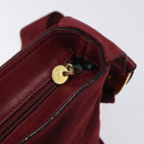 Salvatore Ferragamo Vala Shoulder Bag Canvas Red Gold Auth BA2450-9