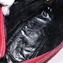 Salvatore Ferragamo Vala Shoulder Bag Canvas Red Gold Auth BA2450-10