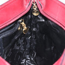 Salvatore Ferragamo Vala Shoulder Bag Canvas Red Gold Auth BA2450-19