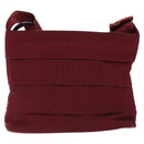 Salvatore Ferragamo Vala Shoulder Bag Canvas Red Gold Auth BA2450-2