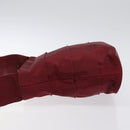 Salvatore Ferragamo Vala Shoulder Bag Canvas Red Gold Auth BA2450-4