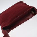 Salvatore Ferragamo Vala Shoulder Bag Canvas Red Gold Auth BA2450-6