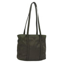 PRADA Shoulder Bag Nylon Khaki Silver Auth BA2451-1