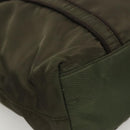 PRADA Shoulder Bag Nylon Khaki Silver Auth BA2451-9