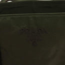 PRADA Shoulder Bag Nylon Khaki Silver Auth BA2451-17