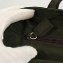PRADA Shoulder Bag Nylon Khaki Silver Auth BA2451-10