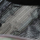 PRADA Shoulder Bag Nylon Khaki Silver Auth BA2451-11