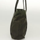 PRADA Shoulder Bag Nylon Khaki Silver Auth BA2451-4