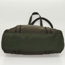 PRADA Shoulder Bag Nylon Khaki Silver Auth BA2451-5