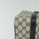 GUCCI GG Supreme Sherry Line Boston Bag PVC Navy Gold Red 40 02 006 Auth BA2453-14