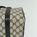 GUCCI GG Supreme Sherry Line Boston Bag PVC Navy Gold Red 40 02 006 Auth BA2453-15