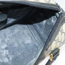 GUCCI GG Supreme Sherry Line Boston Bag PVC Navy Gold Red 40 02 006 Auth BA2453-19