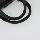 GUCCI GG Supreme Sherry Line Boston Bag PVC Navy Gold Red 40 02 006 Auth BA2453-7