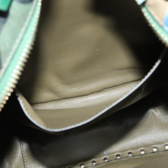 VALENTINO Studs Backpack Leather Camouflage Auth BA2454