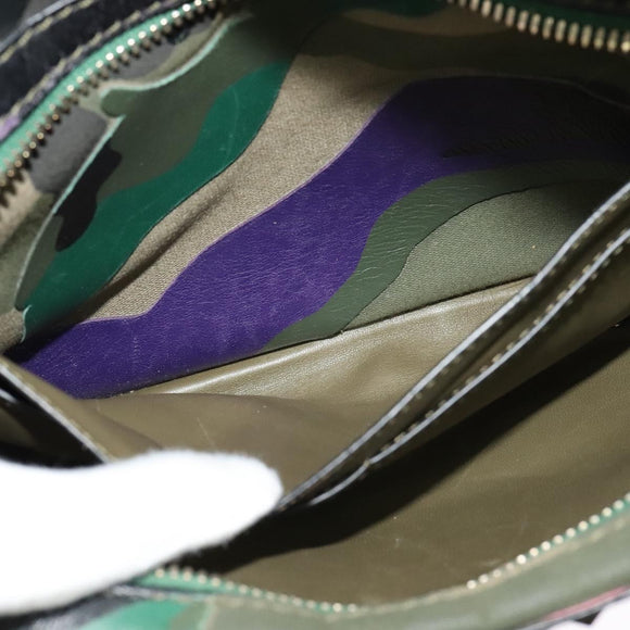 VALENTINO Studs Backpack Leather Camouflage Auth BA2454