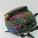 VALENTINO Studs Backpack Leather Camouflage Auth BA2454-6
