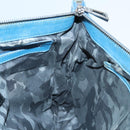 Jimmy Choo Studs Clutch Bag Leather Blue Silver Auth BA2456-17