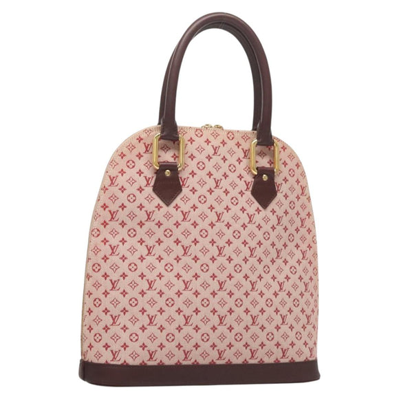 LOUIS VUITTON Monogram Mini Alma Haut Hand Bag Red M92204 LV Auth BA2457V