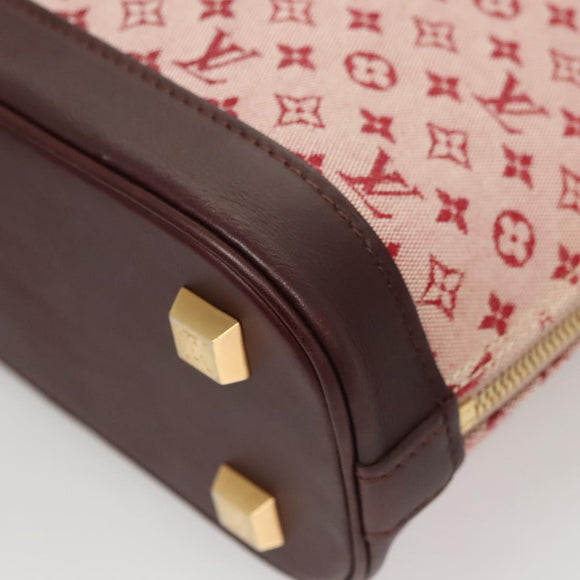 LOUIS VUITTON Monogram Mini Alma Haut Hand Bag Red M92204 LV Auth BA2457V