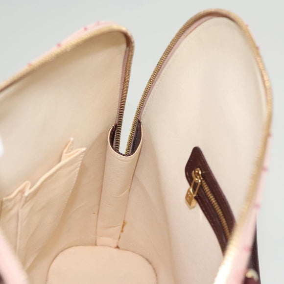 LOUIS VUITTON Monogram Mini Alma Haut Hand Bag Red M92204 LV Auth BA2457V