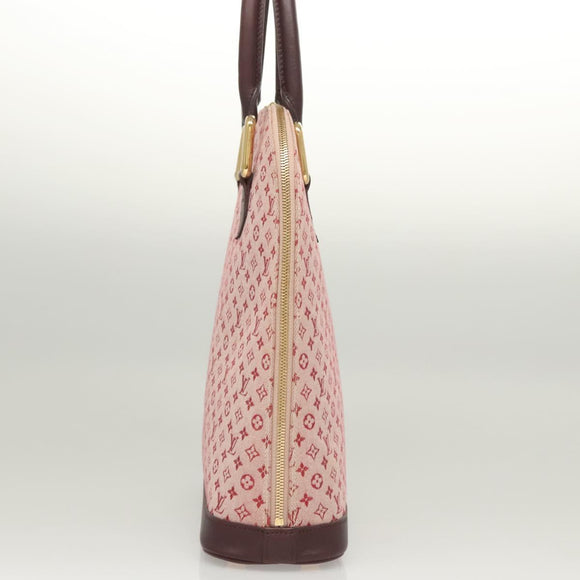 LOUIS VUITTON Monogram Mini Alma Haut Hand Bag Red M92204 LV Auth BA2457V