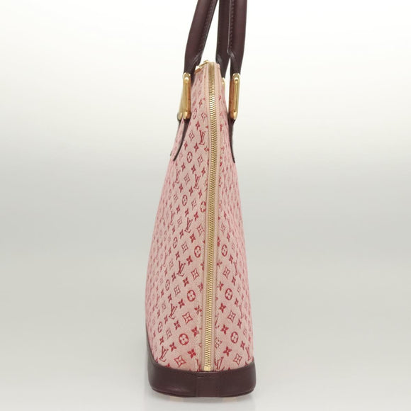 LOUIS VUITTON Monogram Mini Alma Haut Hand Bag Red M92204 LV Auth BA2457V