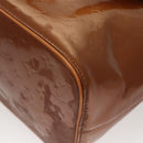 LOUIS VUITTON Monogram Vernis Houston Hand Bag Bronze M91122 LV Auth BA2464-17