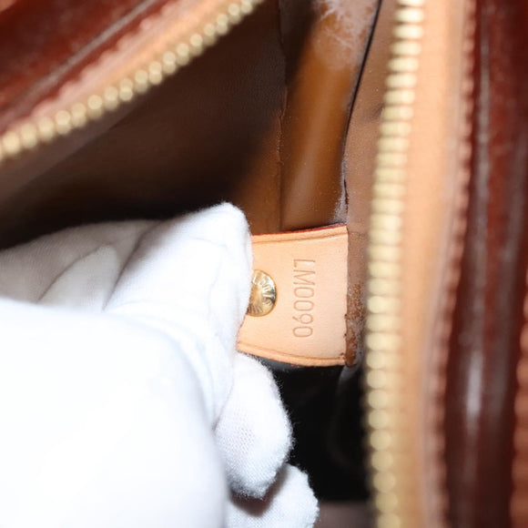 LOUIS VUITTON Monogram Vernis Houston Hand Bag Bronze M91122 LV Auth BA2464