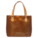 LOUIS VUITTON Monogram Vernis Houston Hand Bag Bronze M91122 LV Auth BA2464-2