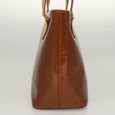 LOUIS VUITTON Monogram Vernis Houston Hand Bag Bronze M91122 LV Auth BA2464-4