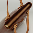 LOUIS VUITTON Monogram Vernis Houston Hand Bag Bronze M91122 LV Auth BA2464-6