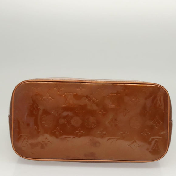 LOUIS VUITTON Monogram Vernis Houston Hand Bag Bronze M91122 LV Auth BA2464