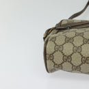 GUCCI GG Supreme Web Sherry Line Bag PVC Beige Gold 75 02 004 Auth BA2469-14
