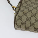 GUCCI GG Supreme Web Sherry Line Bag PVC Beige Gold 75 02 004 Auth BA2469-16