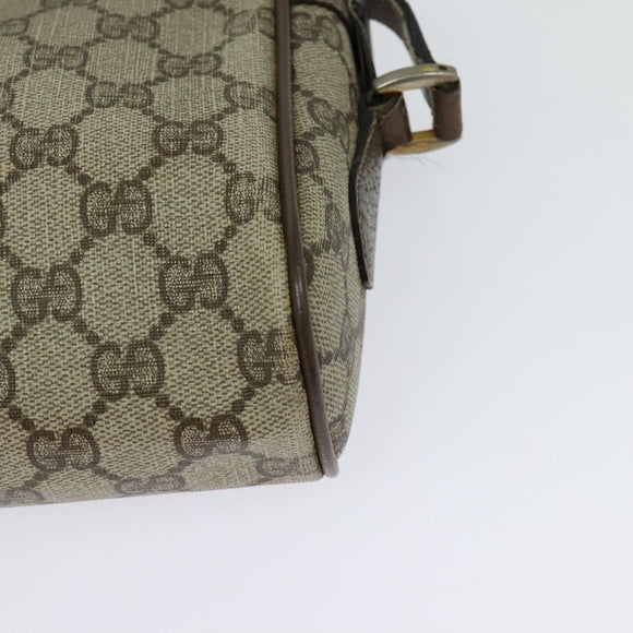 GUCCI GG Supreme Web Sherry Line Bag PVC Beige Gold 75 02 004 Auth BA2469